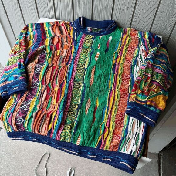 COOGI Other - VTG Coogi Mercerised Cotton 3D Knit Sweater M Australia Multicolor